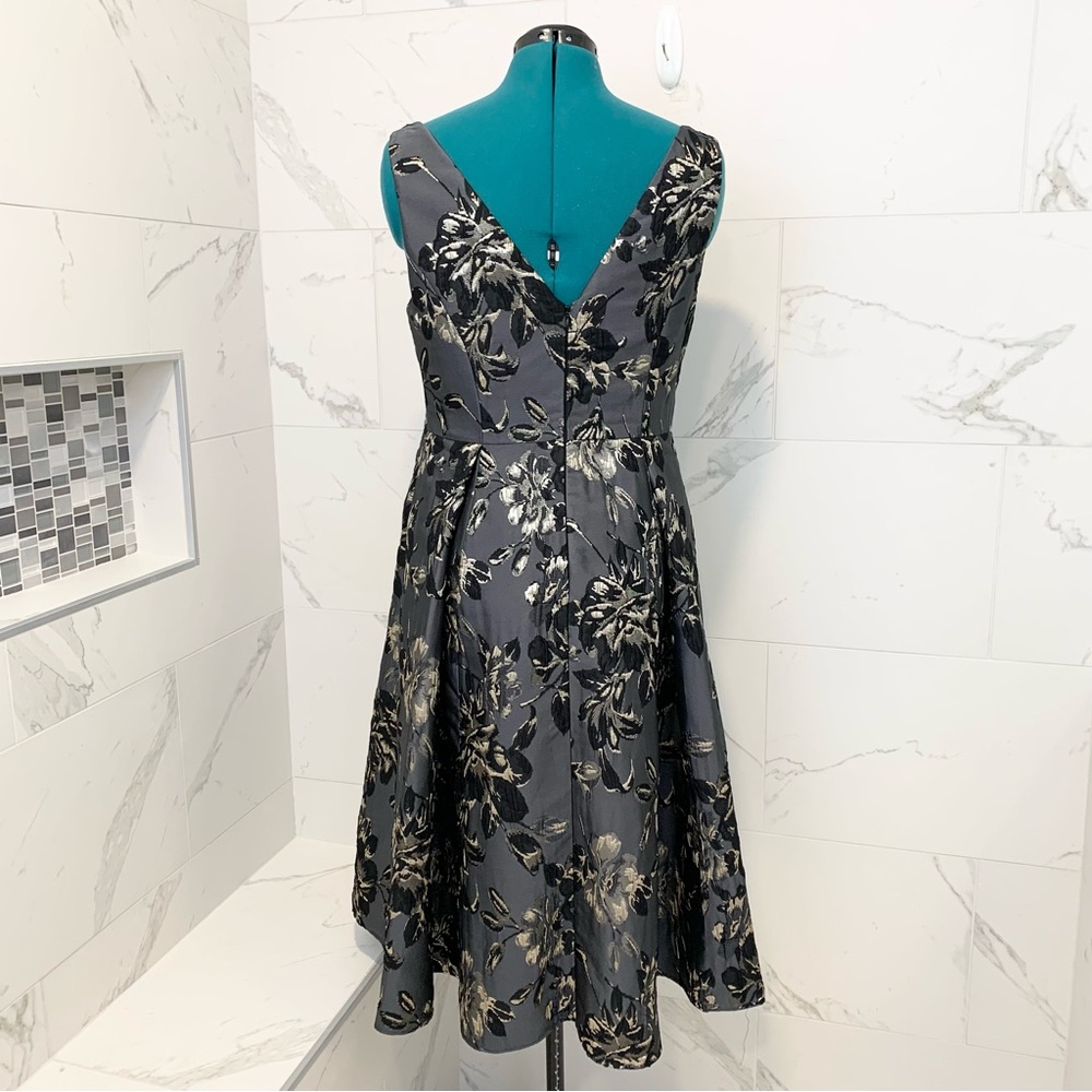 Adrianna Papell Metallic Floral Midi Dress - Picture 8 of 15